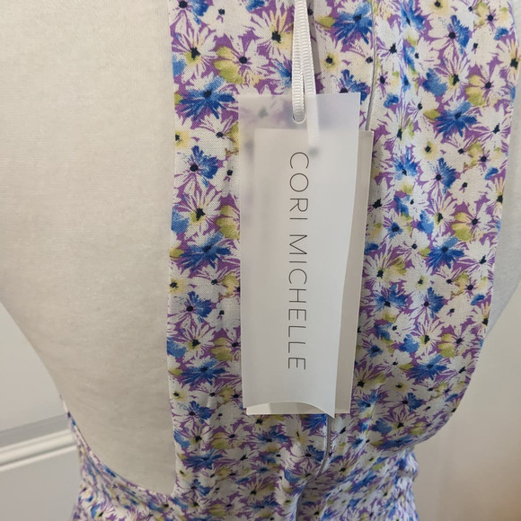 Cori Michelle NWT Purple Marigold Midi With Button Slit XS - Picture 6 of 11